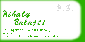 mihaly balajti business card